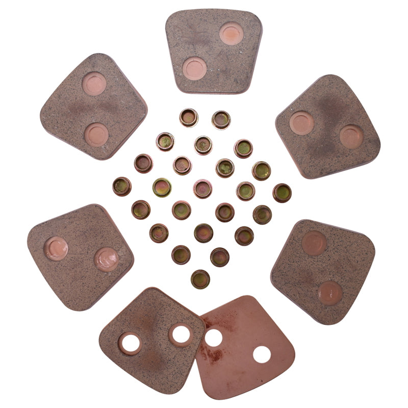 Set of 12 4mm (77x69) friction plates with rivets for clutch disc D1010 UTB U-1010